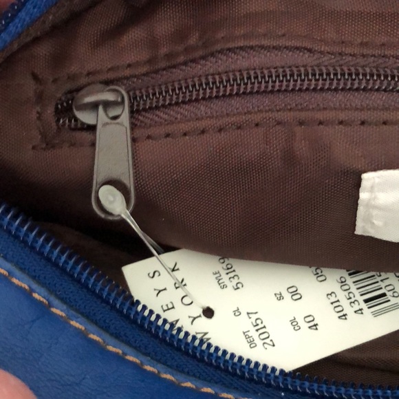 Barneys NY Bag Blue Suede Leather Satchel NWT - Picture 11 of 14